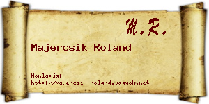 Majercsik Roland névjegykártya