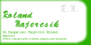 roland majercsik business card